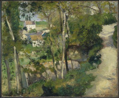 The Climb，Cote-du-Jalet Street，Pontoise，1875 作者 卡米尔·雅各布·毕沙罗