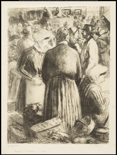 1895年，蓬图瓦兹市场 作者 卡米尔·雅各布·毕沙罗