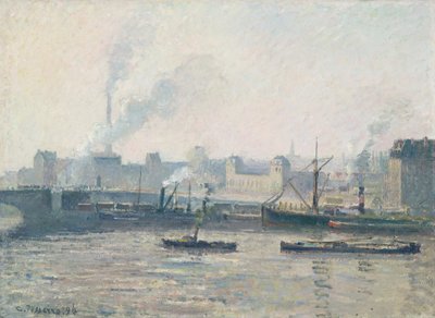 鲁汶圣塞弗桥：雾，1896年 作者 卡米尔·雅各布·毕沙罗