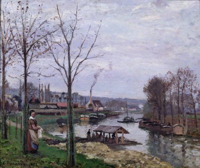 洗衣房，Pontoise Port-Marly，或The Wash-house，1872 作者 卡米尔·雅各布·毕沙罗