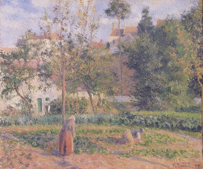 在冬宫的植物园，蓬图瓦兹，1879年 作者 卡米尔·雅各布·毕沙罗