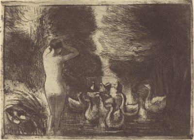 Baigneuse aux oies Bathers with Geese, 1895. 作者 卡米尔·毕沙罗