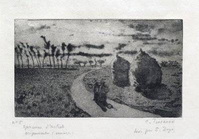黄昏与磨石，1879年 作者 卡米尔·毕沙罗