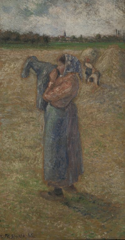 田野里的女人，1882年。 作者 卡米尔·毕沙罗