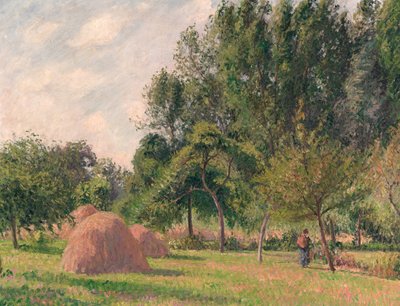干草堆，早晨，埃拉尼，1899年。 作者 卡米尔·雅各布·毕沙罗