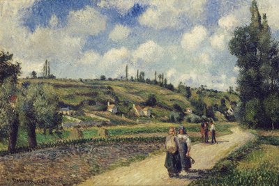 1881年，奥弗路，蓬图瓦兹附近的风景 作者 卡米尔·雅各布·毕沙罗