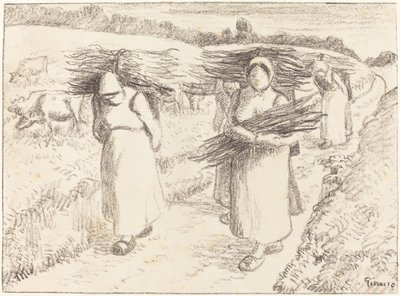扛着棍子的农民(Paysannes portant des fagots) 作者 卡米尔·毕沙罗