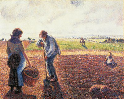Peasants in the field, Eragny (Paysans dans les champs Eragny) 作者 卡米尔·毕沙罗