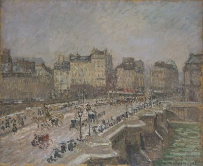 新桥，雪效应，第二系列"，1902年 作者 卡米尔·毕沙罗