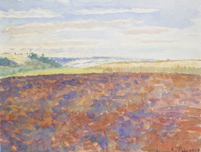 埃普特河畔埃拉尼的景观研究，约1886-1890年 作者 卡米尔·毕沙罗