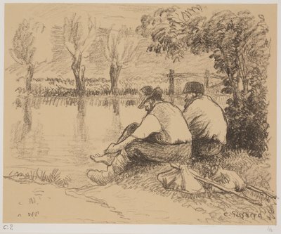 流浪汉，约1894年（石版画） 作者 卡米尔·雅各布·毕沙罗