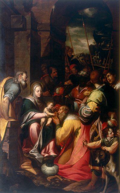 卡米洛·普罗卡西尼 (Camillo Procaccini) 的作品《东方贤士的崇拜》，保存在摩德纳埃斯滕美术馆 (Galleria Estense) 作者 卡米洛·普罗卡西尼（Camillo Procaccini）