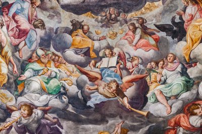 天使奏乐，最后的审判细节（壁画） 作者 卡米洛·普罗卡西尼（Camillo Procaccini）