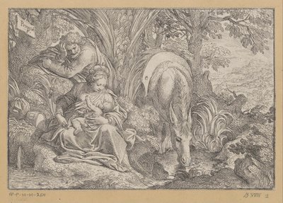 飞往埃及途中的休息 作者 卡米洛·普罗卡西尼（Camillo Procaccini）