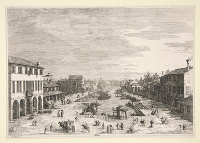 梅斯特雷，选自《Vedute》系列（观点） 作者 卡纳莱托（乔瓦尼安东尼奥运河）