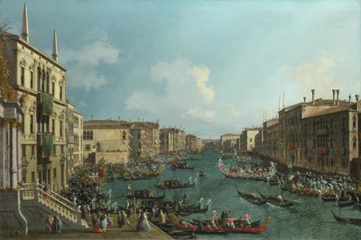 大运河上的帆船赛c。 1740 作者 乔瓦尼·安东尼奥运河（Canaletto）