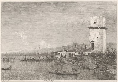 马尔盖拉之塔
现有和发明场所的景观（系列名称）
Vedute altre prese da i Luoghi altre ideate da Antonio Canal（系列标题） 作者 约瑟·史密斯