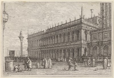La libreria.V.，在1742年或之前。 作者 卡纳莱托