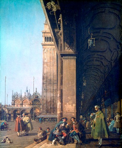 圣马可广场和柱廊，1756年 作者 乔瓦尼·安东尼奥运河（Canaletto）