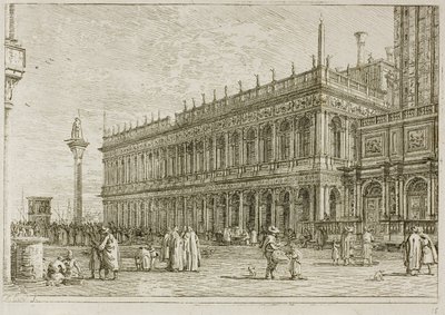 图书馆，来自 Vedute 作者 Canaletto
