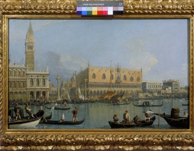在威尼斯总督宫的视图 作者 乔瓦尼·安东尼奥运河（Canaletto）