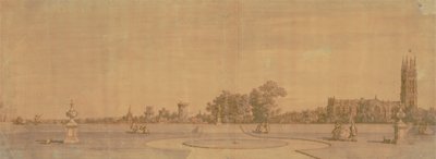 沃里克：从修道院花园看城镇和城堡 作者 卡纳莱托