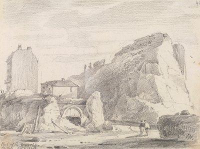 1820 年 10 月 8 日，黑斯廷斯西悬崖的一部分 作者 船长托马斯黑斯廷斯