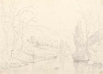 从桥上看吕达尔小屋，1836 年 2 月 8 日 作者 船长托马斯黑斯廷斯