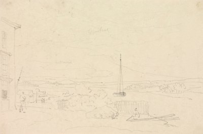 怀特岛河流景观素描 作者 船长托马斯黑斯廷斯