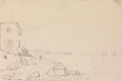 西考斯 (West Cowes)，来自亨利·西摩勋爵 (Lord Henry Seymour) 的浴场，1825 年 10 月 作者 船长托马斯黑斯廷斯