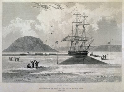 1827年6月21日从Hecla Cove出发的船只，从大西洋到太平洋发现西北航道的第三次航行期刊，在1824年至25年间在HMs进行 作者 乔治·弗朗西斯·里昂上尉