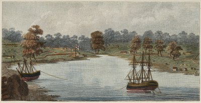悉尼湾，1788年（手工彩色铜版画） 作者 Captain John Hunter