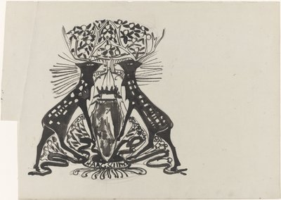 装饰设计：两只站立的鹿 作者 Carel Adolph 狮子纪念章