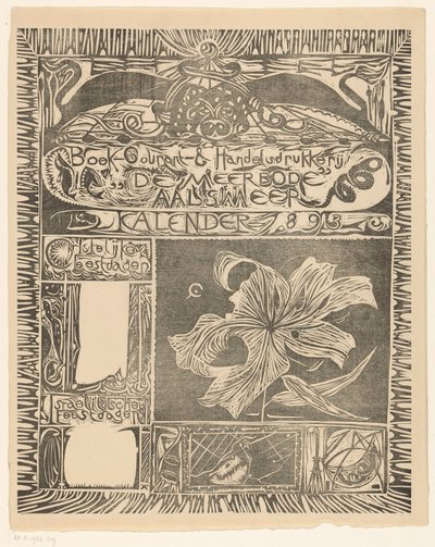 1893 年日历表 作者 Book Courant and Handelsdrukkerij de Meerbode