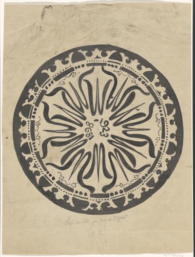 威廉敏娜女王银禧纪念盘的设计图 作者 Carel Adolph 狮子纪念章
