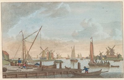 沃尔默维尔附近的萨恩河，约 1790 年
来自 Poelsluis 的 Wormerveer / Wormerveer aupres du Saan（标题在实物上） 作者 卡雷尔·弗雷德里克·本多普 (I)