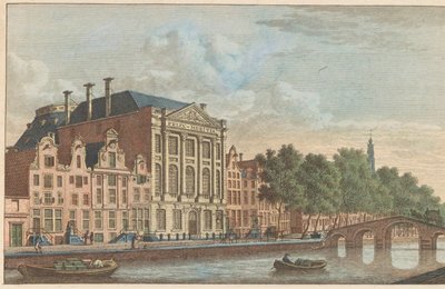 菲利克斯-梅里蒂斯在阿姆斯特丹的建筑，约 1790 年
Gebouw der Maatschappy Felix Meitis te Amsterdam / Edifices de la societe dit Félix Méritis à Amsterdam（物品上的标题） 作者 卡雷尔·弗雷德里克·本多普 (I)