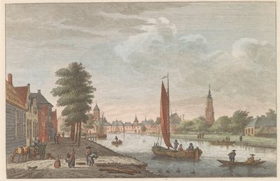 阿姆斯福特景色，约 1790 年
从 Vaart 看到的代尔夫特 / Delft prise du Cote de la riviere dit le Schie（标题在实物上） 作者 卡雷尔·弗雷德里克·本多普 (I)