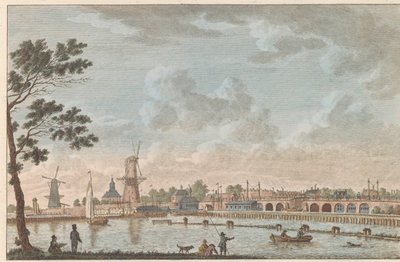 Gezicht op de Hogesluis，约 1790 年
Hooge Amstel Sluis te Amsterdam / Pont haute, dite hoog sluis - anciennement nommé Pont des amoureux, prises du coté de L