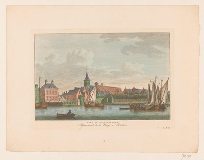 奥斯特-扎安达姆教堂景观
Oost-Zaandam 的教堂 / Arrivement de la Barge à Sardam（物上标题） 作者 卡雷尔·弗雷德里克·本多普 (I)