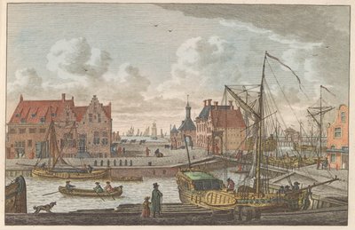 哈灵根港口大门，约 1790 年
De Haven Poort te Harlingen / Vue de la porte au port à Harlingen - premier port dela Frise（标题在实物上） 作者 卡雷尔·弗雷德里克·本多普 (I)