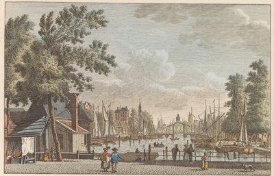 鹿特丹的勒夫港，约 1790 年
Leuvehaven te Rotterdam / Le Canal dit Leuvenhaven a Rotterdam（物品上的标题） 作者 卡雷尔·弗雷德里克·本多普 (I)