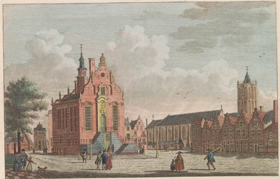 希丹的市场和市政厅，约 1790 年
希丹的市场和市政厅/Marché et hotel de ville à Schiedam（物品上的标题） 作者 卡雷尔·弗雷德里克·本多普 (I)