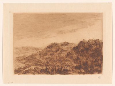 海牙附近的沙丘景观 作者 Carel Nicolaas Storm van 的 Gravesande （有艺术家签名）