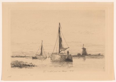 Le Vecht près de Weesp（实物上的原标题）
La Hollande（原系列标题） 作者 卡雷尔·尼古拉斯·暴风范的格雷夫桑德
