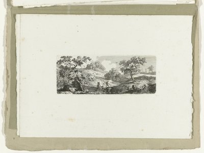 丘陵风景中溪边的旅行者
十六景（系列名称） 作者 IM Hermann'schen 艺术品经销商