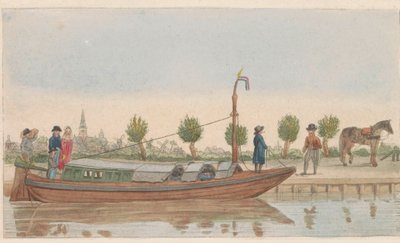 跋涉者, 1824
Een hollandsche trek of Jaagschuit / Une barque de tracte, servante au transport de voyageurs et marchandises en hollande（标题见实物） 作者 埃弗特·马斯坎普