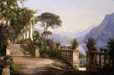 1880年，来自科莫的凉廊 作者 Carl Frederick Aagaard