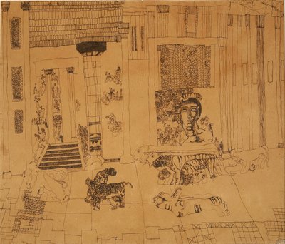 无题（皇帝雕像与老虎宫） 作者 卡尔·弗雷德里克·希尔