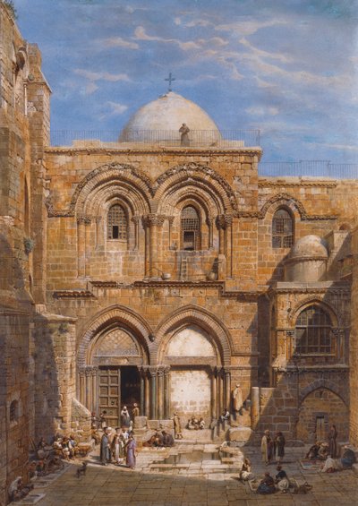 耶路撒冷圣墓教堂，1862年 作者 Carl Friedrich Heinrich Werner